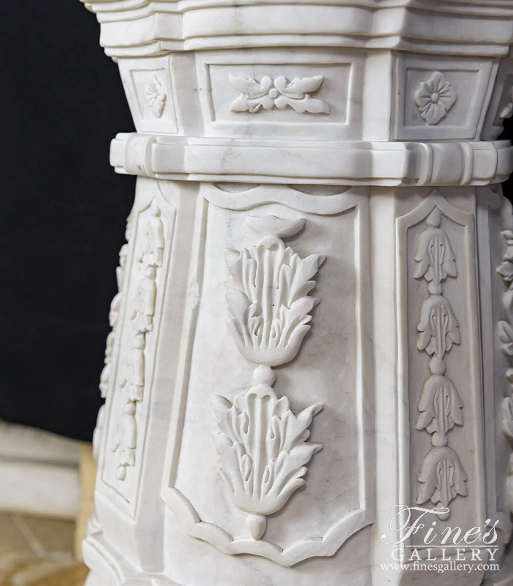 Marble Bases - Floral Decor Marble Base - MBS-161 - Fine's Gallery